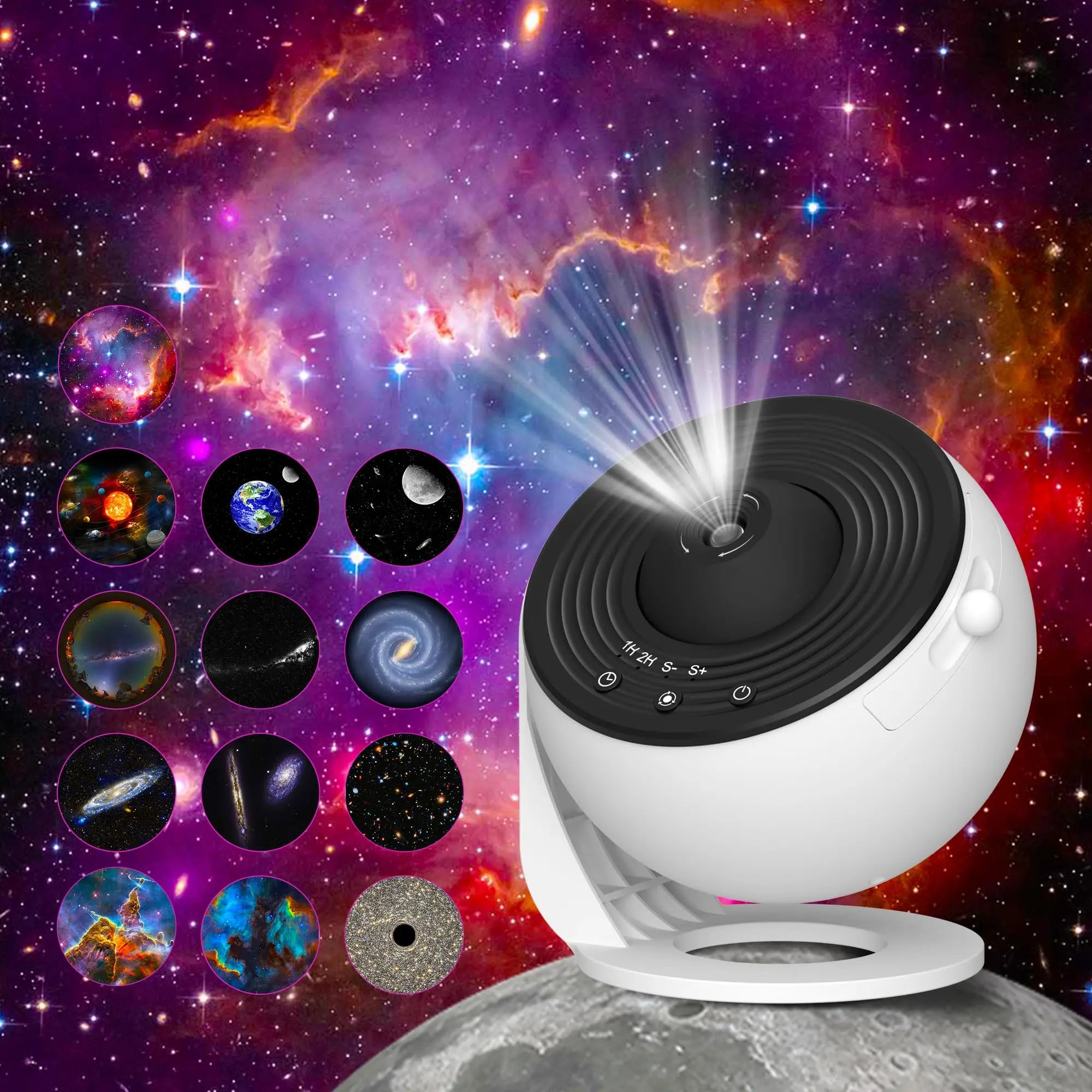 Galaxy Night Light Projector – 360° Starry Sky Lamp